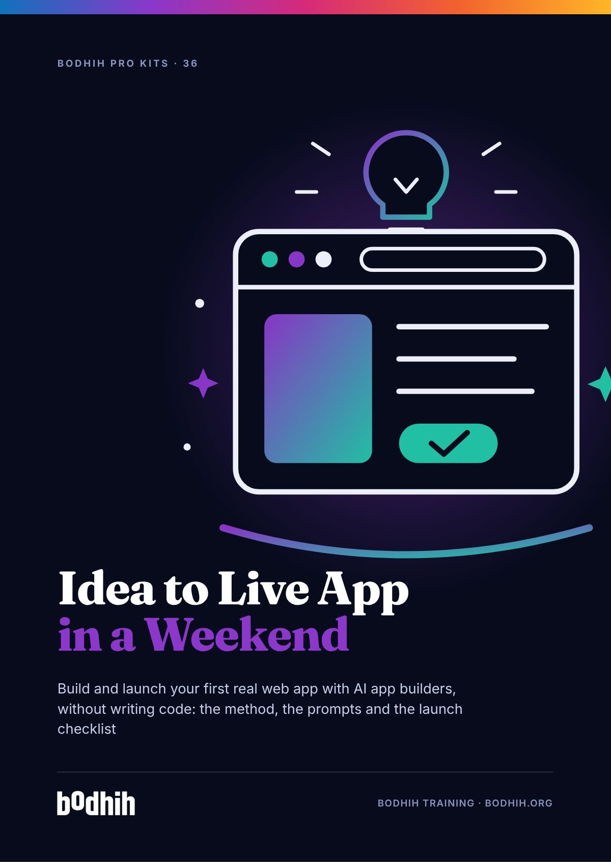 Idea to Live App in a Weekend e-book cover