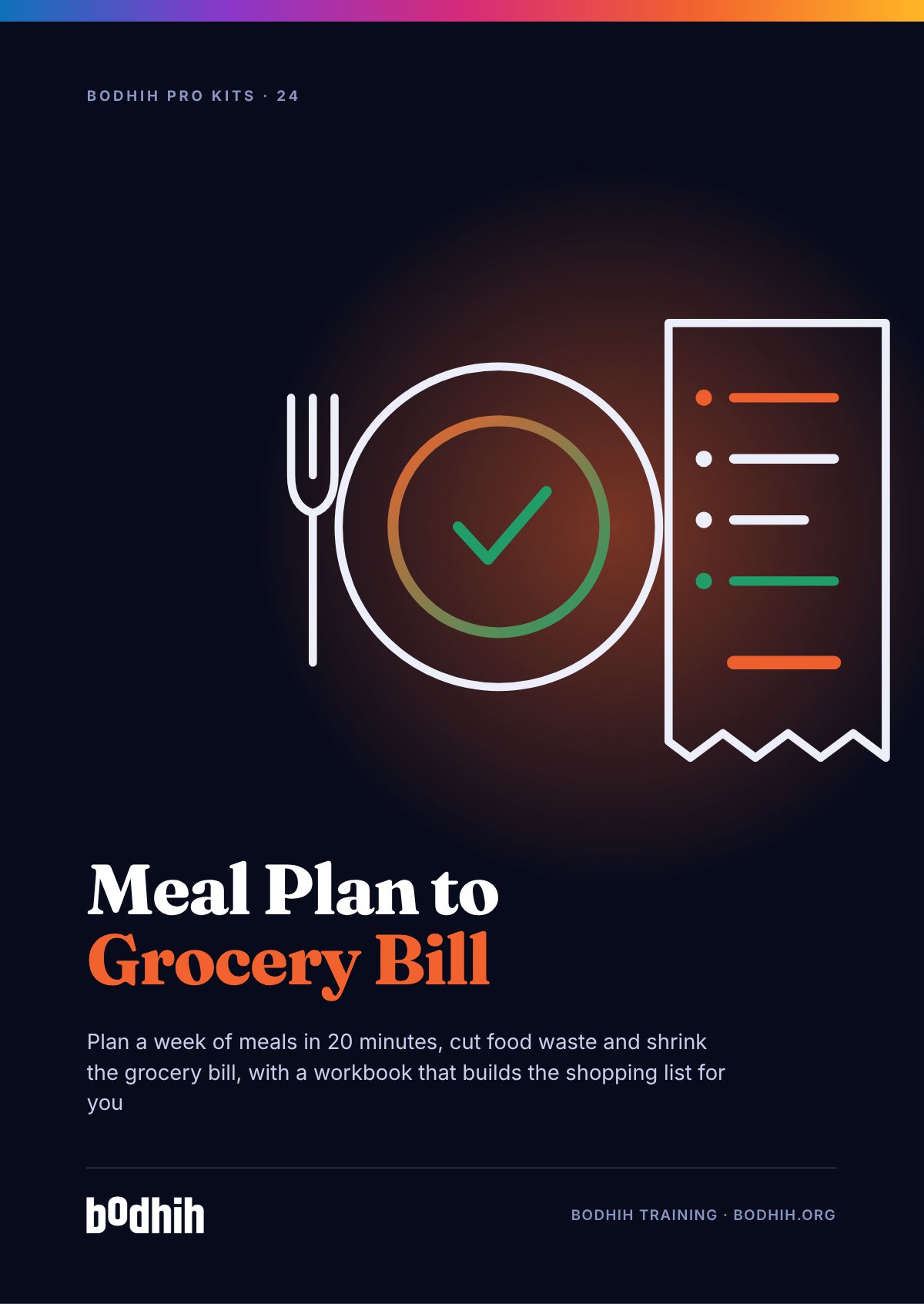 Meal Plan to Grocery Bill e-book cover