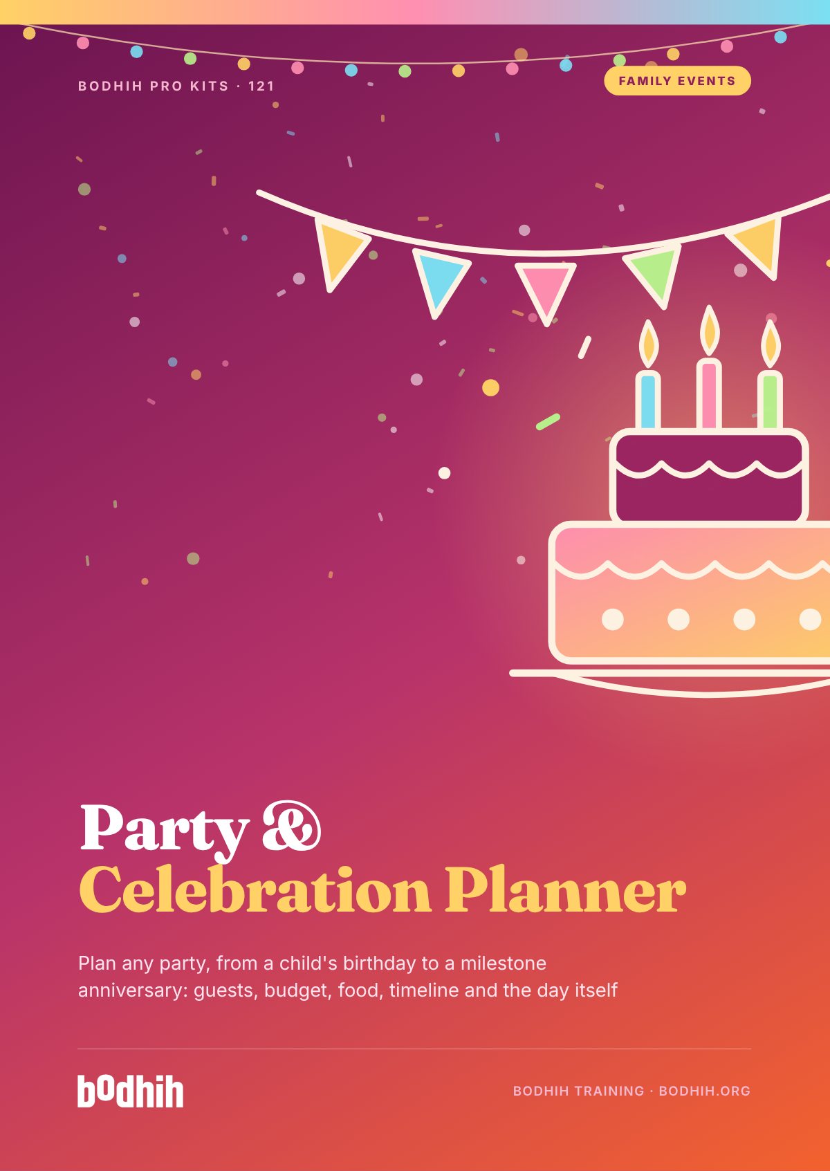 The Party and Celebration Planner e-book cover